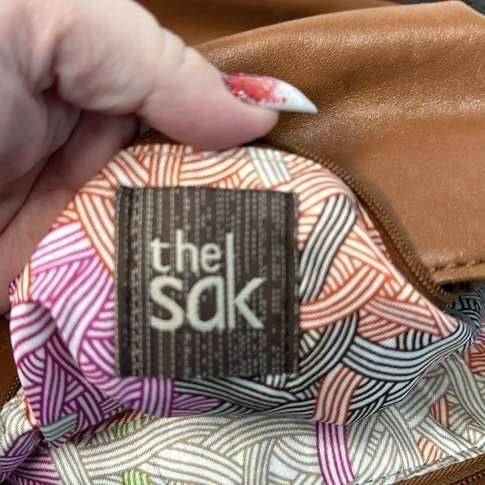 The Sak Leather Bag Brown with Great Detail